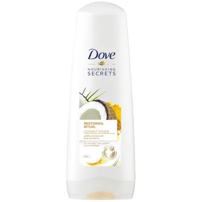 Dove Nourishing Secrets, Restoring Ritual, Conditioner (Odżywka regenerująca z olejkiem kokosowym i kurkumą do włosów zniszczonych)