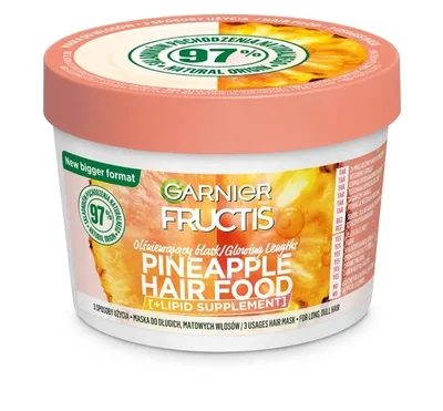 Garnier Fructis, Pineapple Hair Food (Maska do włosów długich i matowych (nowa wersja))