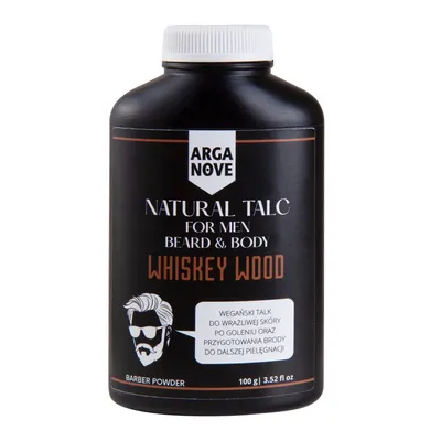 Arganove Whiskey Wood Natural Talc For Men Bears & Body (Naturalny talk do ciała)
