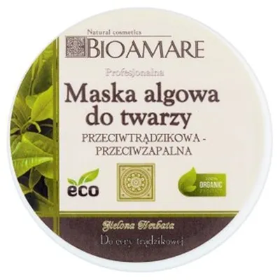 Bioamare Maska algowa do twarzy przeciwtrądzikowa-przeciwzapalna `Zielona herbata `