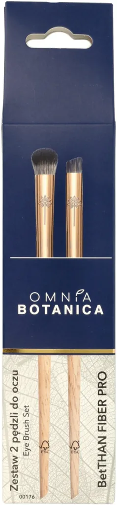 Omnia Botanica BetTHAN Fiber Pro, Eye Brush Set (Zestaw 2 pędzli do oczu)