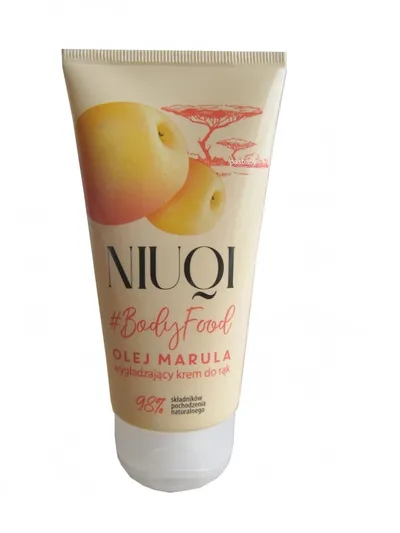Niuqi # Body food, Wygładzający krem do rąk `Olej marula`