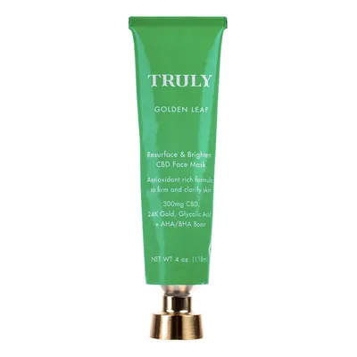 Truly Golden Leaf, Resurface & Brighten CBD Mask (Maseczka regenerująco-rozświetlająca z CBD)