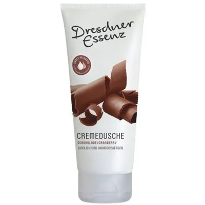 Dresdner Essenz Schokolade Cranberry, Cremedusche (Kremowy żel pod prysznic 'Czekolada i żurawina')