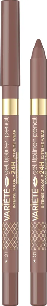 Eveline Cosmetics Variete, Intense Color Color 24H Extreme Wear ,Waterproof Gel Lipliner Pencil (Wodoodporna żelowa kredka do ust)