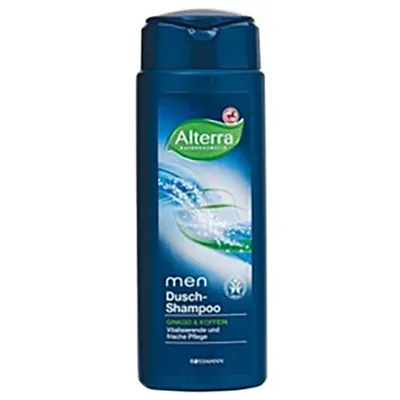 Alterra Dusch - Shampoo Men Ginkgo & Koffein (Szampon - żel pod prysznic dla mężczyzn `Ginko i kofeina`)