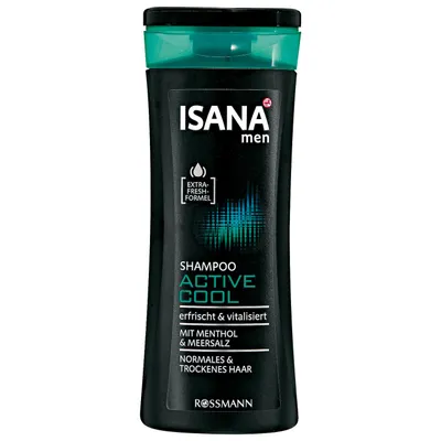 Isana Men, Active Cool, Shampoo (Odświeżający szampon dla mężczyzn)