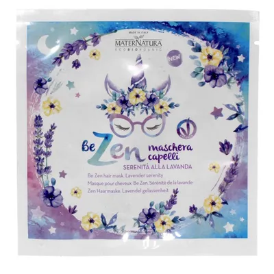 MaterNatura Maschera Capelli Be Zen Serenità alla Lavanda (Maska do włosów nadająca połysku `Be Zen - Lawendowy spokój`)