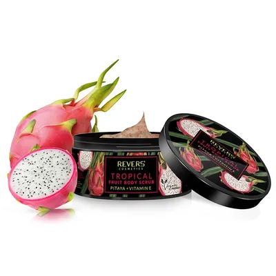 Revers Cosmetics Tropical Fruit, Gruboziarnisty peeling do ciała z ekstraktem z pitai