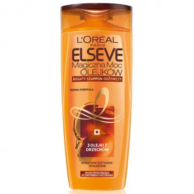 L'Oreal Paris Elseve, Magiczna Moc Olejków, Bogaty szampon odżywczy `3 olejki z orzechów` (stara wersja)