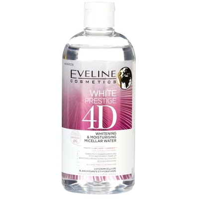 Eveline Cosmetics White Prestige 4D, Whitening & Moisturizing Micellar Water (Wybielający płyn micelarny)