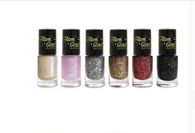 Ados Glam Girl Glitter, Brokatowy lakier do paznokci