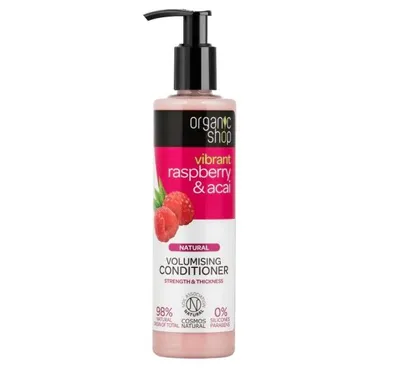 Organic Shop Raspberry & Acai, Volumising Conditioner (Zwiększająca objętość odżywka do włosów `Malina i acai`)