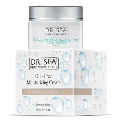Dr. Sea Oil-Free Moisturizing Cream for Oily Skin Cucumbe & Dunaliella (Nawilżający krem do twarzy do cery tłustej z ekstraktem z ogórka i alg dunalielli)