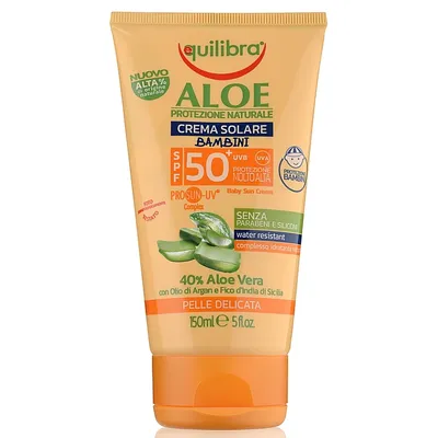 Equilibra Kids, Aloe Creme Solare SPF 50 (Krem przeciwsłoneczny dla dzieci)