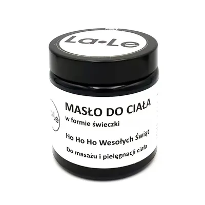 La-Le Masło do ciała w formie świeczki `Ho Ho Ho Wesołych Świąt`
