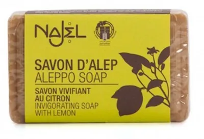 Najel Savon d`Alep Vivifiant au Citron [Aleppo Invigorating Soap with Lemon] (Mydło Aleppo cytrynowe)