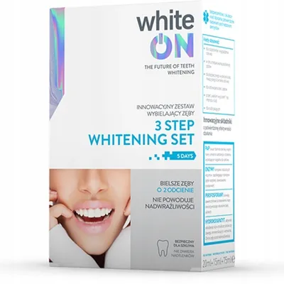 WhiteON 3 Step Whitening Set, Innowacyjny zestaw wybielający zęby
