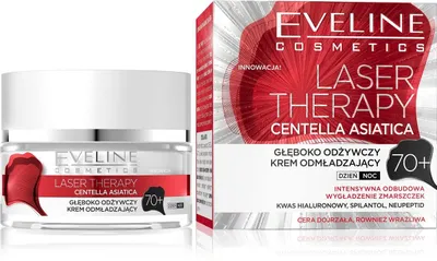 Eveline Cosmetics Laser Therapy Centella Asiatica, Głęboko odżywczy krem odmładzający 70+