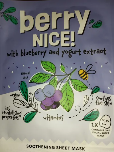 Action Berry Nice Soothening Sheet Mask (Maseczka do twarzy w płachcie)