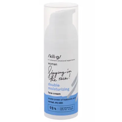Kili·g Singing in the rain, Woman Double Moisturizing Face Cream (Mocno nawilżający krem do twarzy, skóra sucha i normalna)