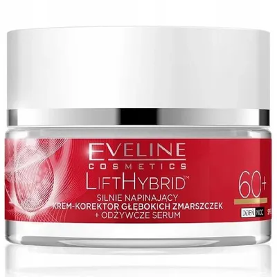 Eveline Cosmetics Lift Hybrid, Silnie napinający krem – korektor głębokich zmarszczek + odżywcze serum 60+
