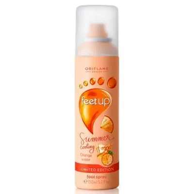 Oriflame Feet Up, Summer Cooling, Foot Spray (Dezodorant do stóp z wodą pomarańczową)