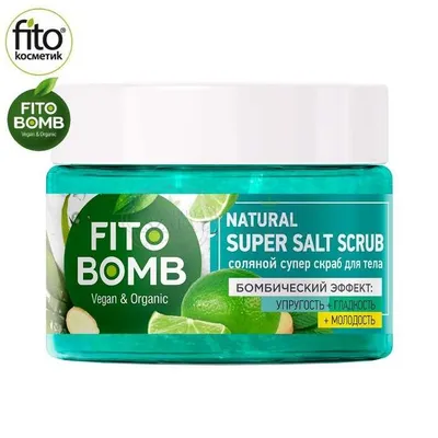 Fitokosmetik Fito Bomb, Super peeling solny do ciała `Jędrność + gładkość + młodość skóry`