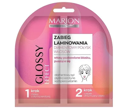 Marion Professional Glossy Effect, Zabieg laminowania `Diamentowy połysk włosów`