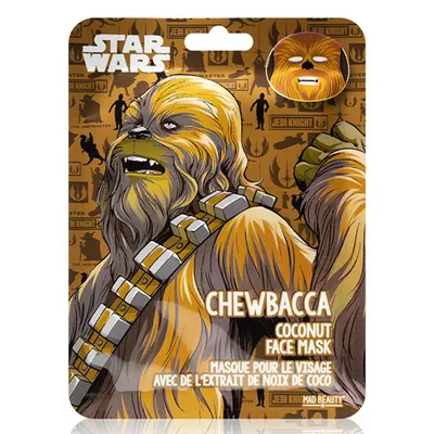 Mad Beauty Star Wars, Chewbacca Coconut Face Mask (Maska nawilżająca w płacie z olejkiem kokosowym)