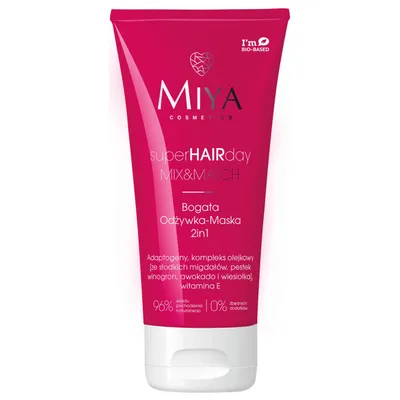 Miya Cosmetics superHAIRday, Mix&Match, Bogata odżywka-maska 2 w 1