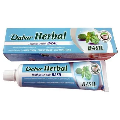 Dabur Basil Tootpaste (nowa wersja) (Pasta do zębów z bazylią tulasi)