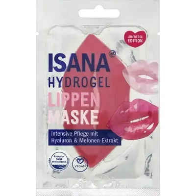 Isana Hydrogel Lippenmaske mit Hyaluron & Melonen-Extrakt (Maska do ust)