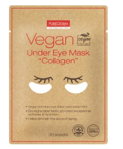 Purederm Vegan Under Eye Pads Collagen (Płatki kolagenowe pod oczy)