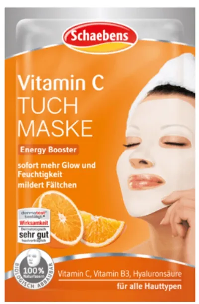 Schaebens Tuchmaske Vitamin C (Maseczka w płachcie z witaminą C)