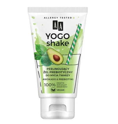 AA Yogo Shake, Peelingujący żel do mycia twarzy `Awokado & prebiotyki`