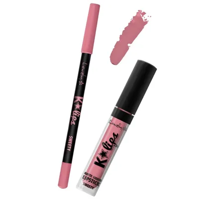Lovely K'Lips, Matte Liquid Lipstick & Lip Liner, Lip Kit (Zestaw do wykonywania makijażu ust (matowa pomadka i kredka))