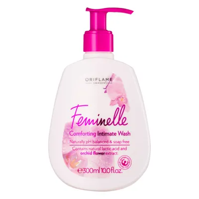 Oriflame Feminelle, Comforting Intimate Wash (Kojący płyn do higieny intymnej z ekstraktem z kwiatu orchidei)