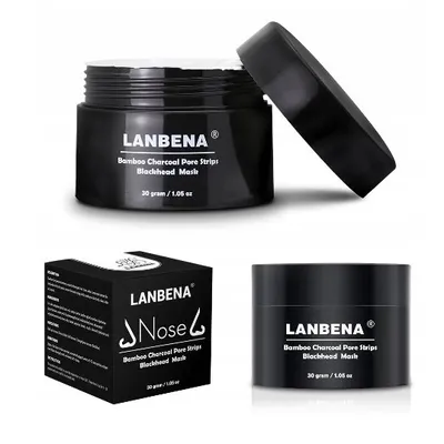 Lanbena Bamboo Charcoal Pore Strips Blackhead Mask (Maseczka oczyszczająca z plastrami)