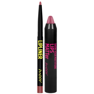 Moov LipSet LipsMatter &Lipliner (Zestaw do makijażu ust pomadka matowa + konturówka)