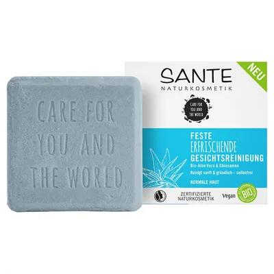Sante Naturkosmetik Feste Erfrischende Gesichtsreinigung (Oczyszczająca kostka do mycia twarzy)