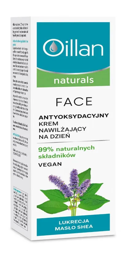 Oillan Naturals, Face, Antyoksydacyjny krem nawilżający do twarzy