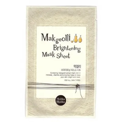 Holika Holika Makgeolli Brightening, Mask Sheet (Maska w płacie rozjaśniająca do skóry z przebarwieniami)
