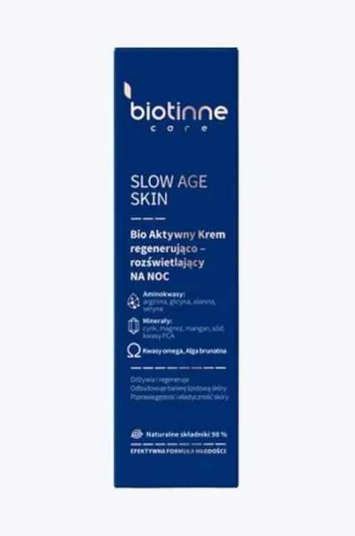 Biotinne Care Slow Age Skin, Bio aktywny krem regenerująco-rozświetlający na noc