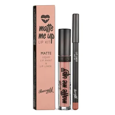 Barry M Matte Me Up, Lip Kit Matte Liquid Lip Paint & Lip Liner (Zestaw do makijażu ust: matowa pomadka w płynie i konturówka)
