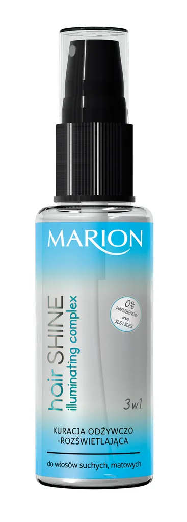 Marion Hair Shine, Illuminating Complex, Kuracja odżywczo-rozświetlająca do włosów suchych imatowych 3w1