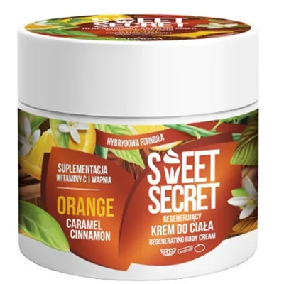 Sweet Secret Regenerujący krem hybrydowy do ciała `Pomarańcza z cynamonem i karmelem`