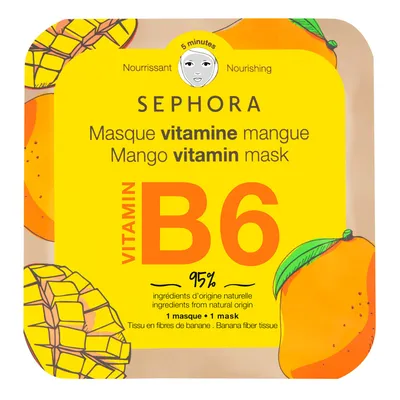 Sephora Collection, Mango Vitamin Mask + Vitamin B6 (Witaminowa maseczka w płachcie `Mango`)