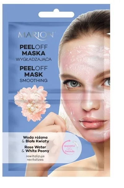 Marion Wygładzająca maseczka peel-off `Woda różana i białe kwiaty`