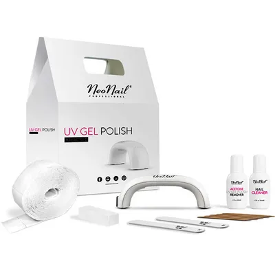 NeoNail UV Gel Polish, Basic Set (Podstawowy zestaw z  lampą 9 W i  akcesoriami)